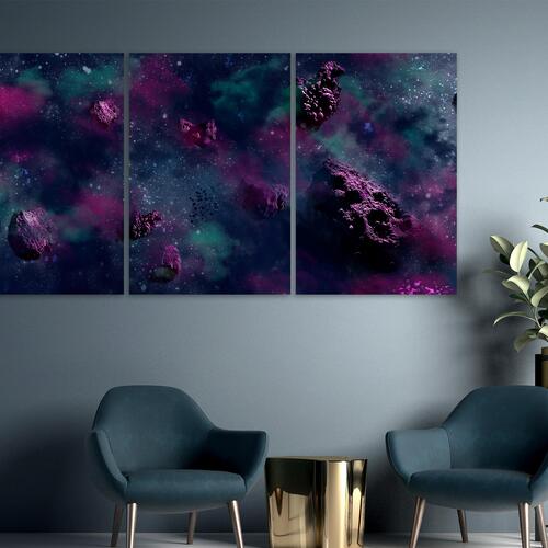 Billede - Endless Space (3 Parts) 120 x 60 cm
