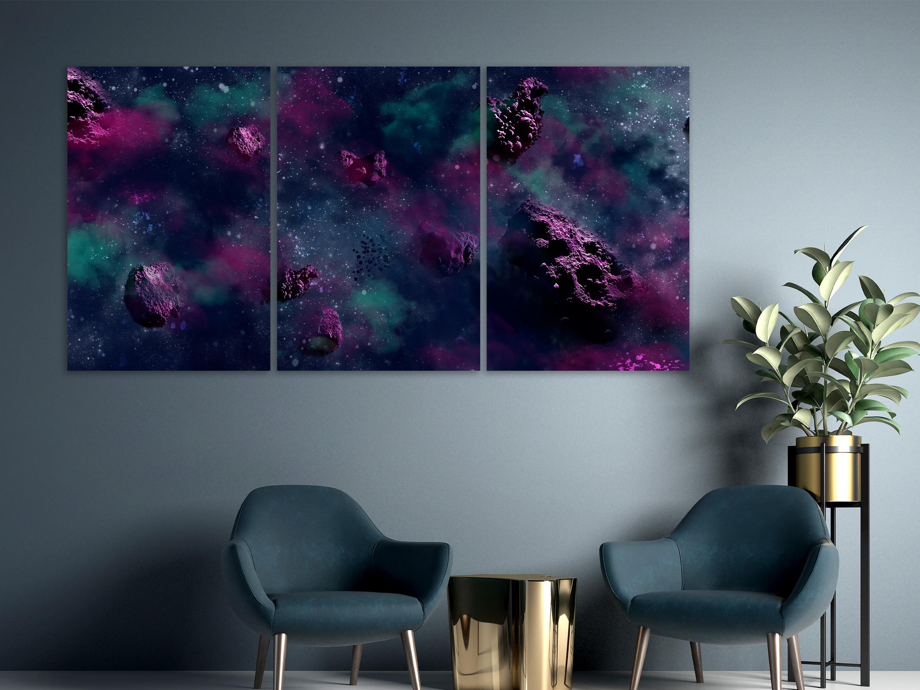 Billede - Endless Space (3 Parts) 120 x 60 cm