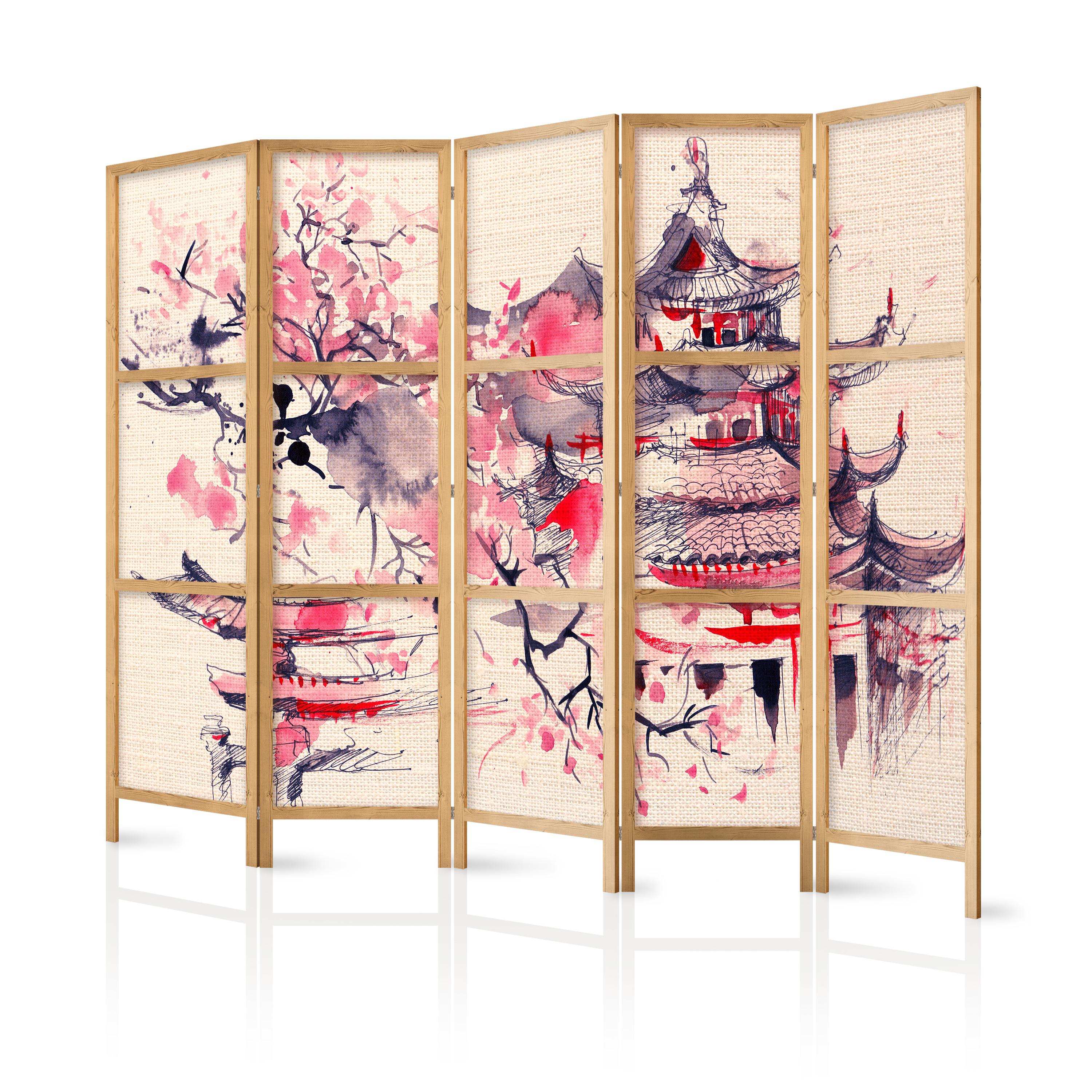 Japansk skærmvæg - In a Temple 225 x 161 cm