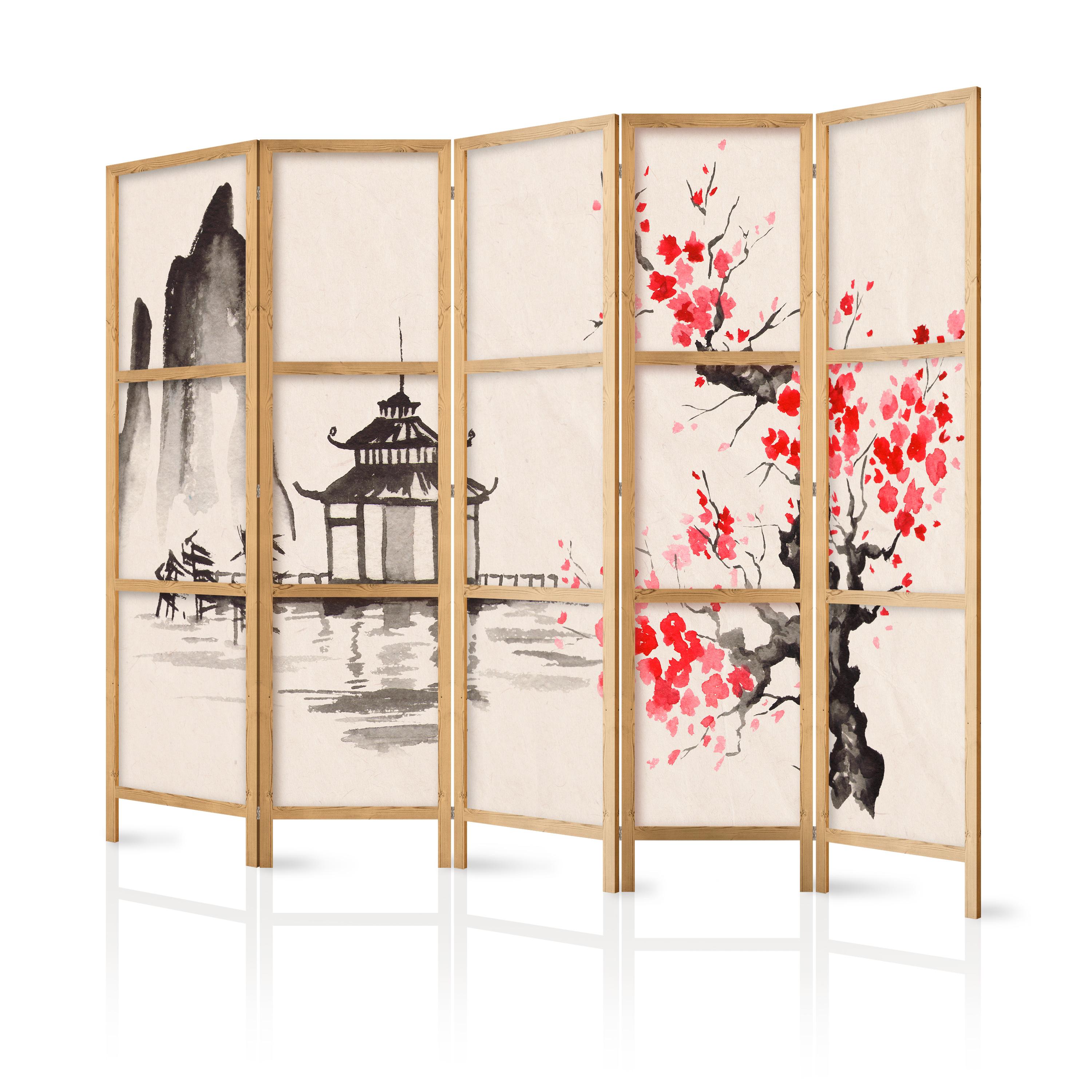 Japansk skærmvæg - Mystical Calm 225 x 161 cm