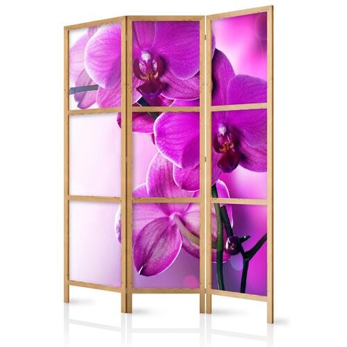 Japansk skærmvæg - Violet Orchids I 135 x 161 cm