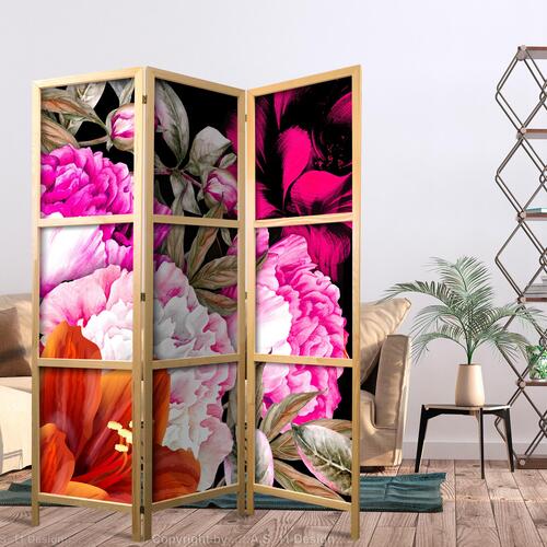 Japansk skærmvæg - Floral Abundance I 135 x 161 cm