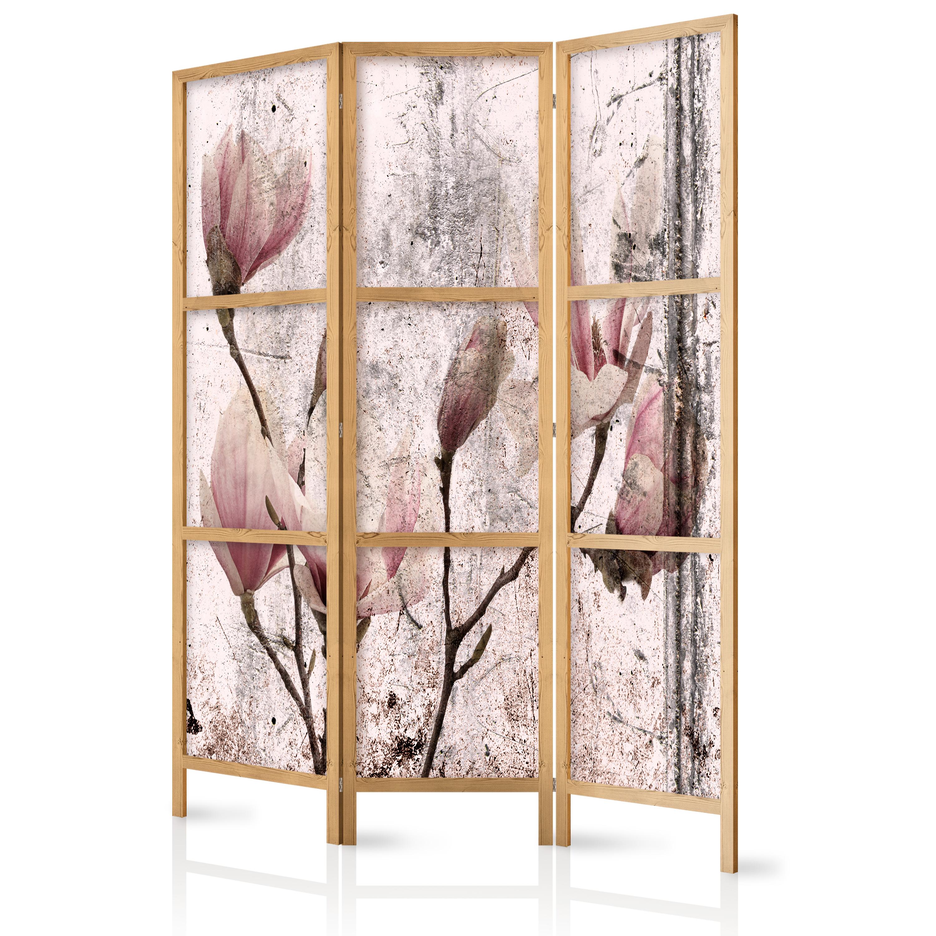 Japansk skærmvæg - Vintage Magnolias I 135 x 161 cm