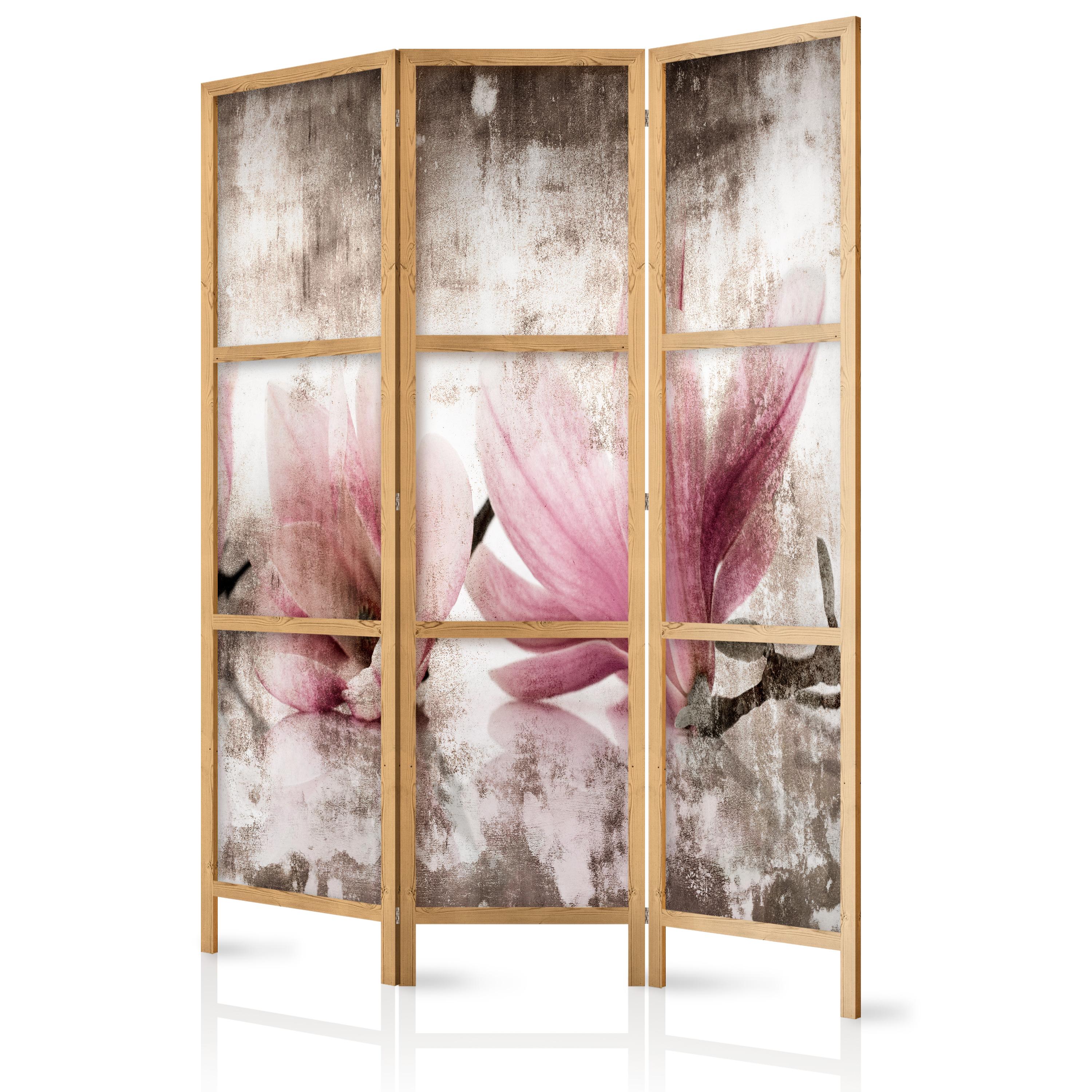 Japansk skærmvæg - Retro Magnolias I 135 x 161 cm