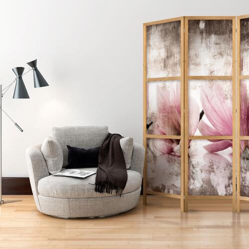 Japansk skærmvæg - Retro Magnolias I 135 x 161 cm