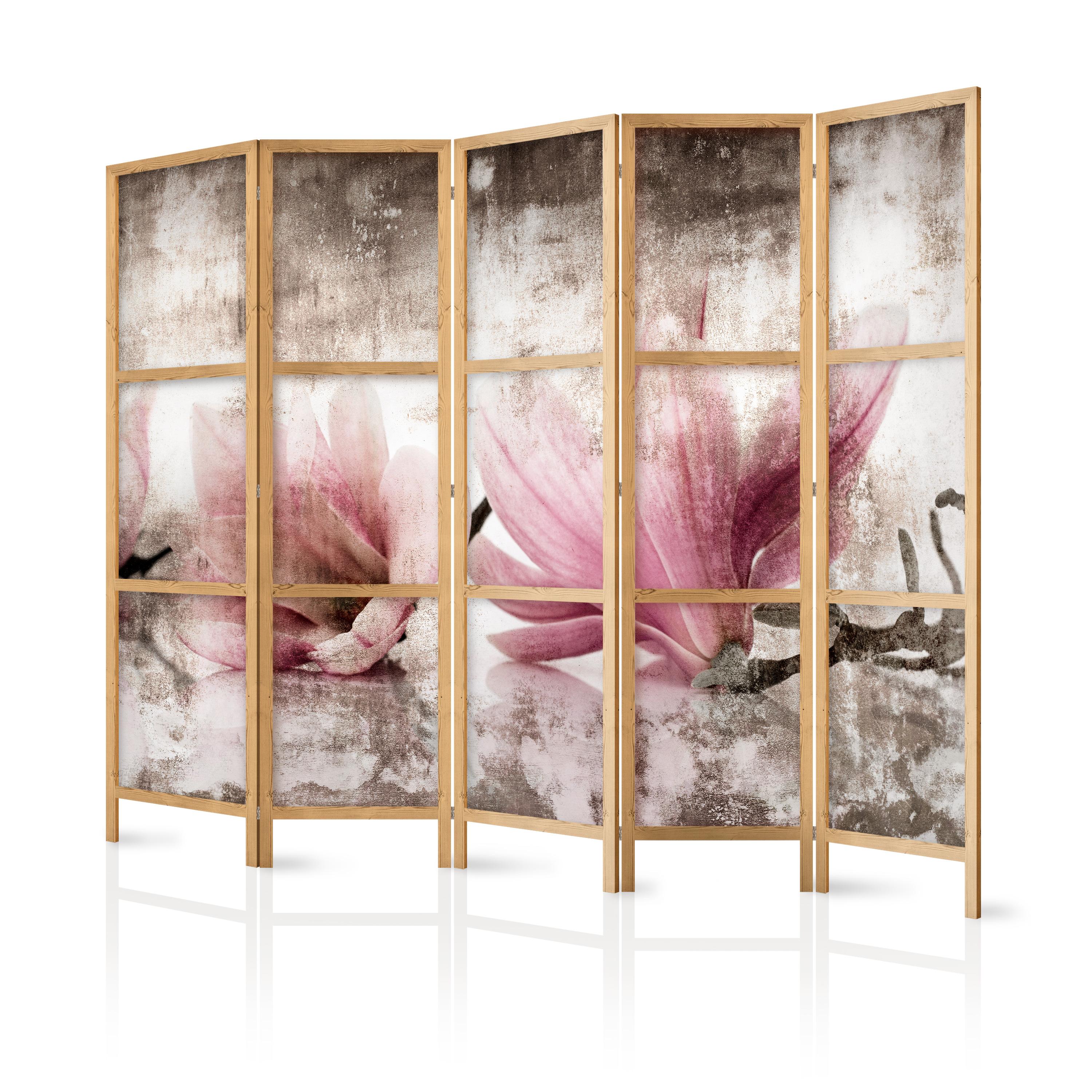 Japansk skærmvæg - Retro Magnolias II 225 x 161 cm