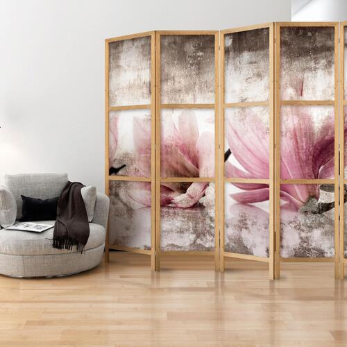 Japansk skærmvæg - Retro Magnolias II 225 x 161 cm