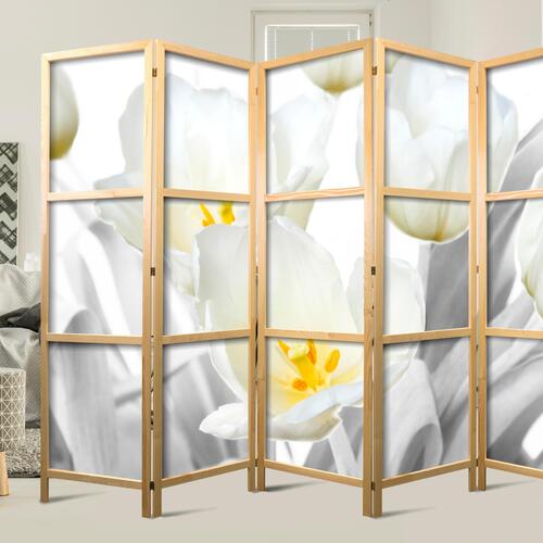 Japansk skærmvæg - Luminous Tulips II 225 x 161 cm