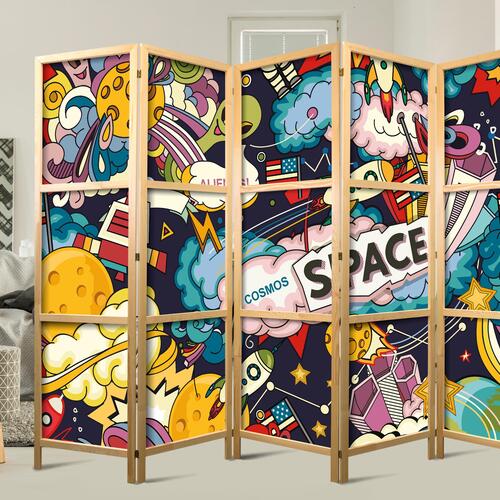 Japansk skærmvæg - Teenager's Space II 225 x 161 cm