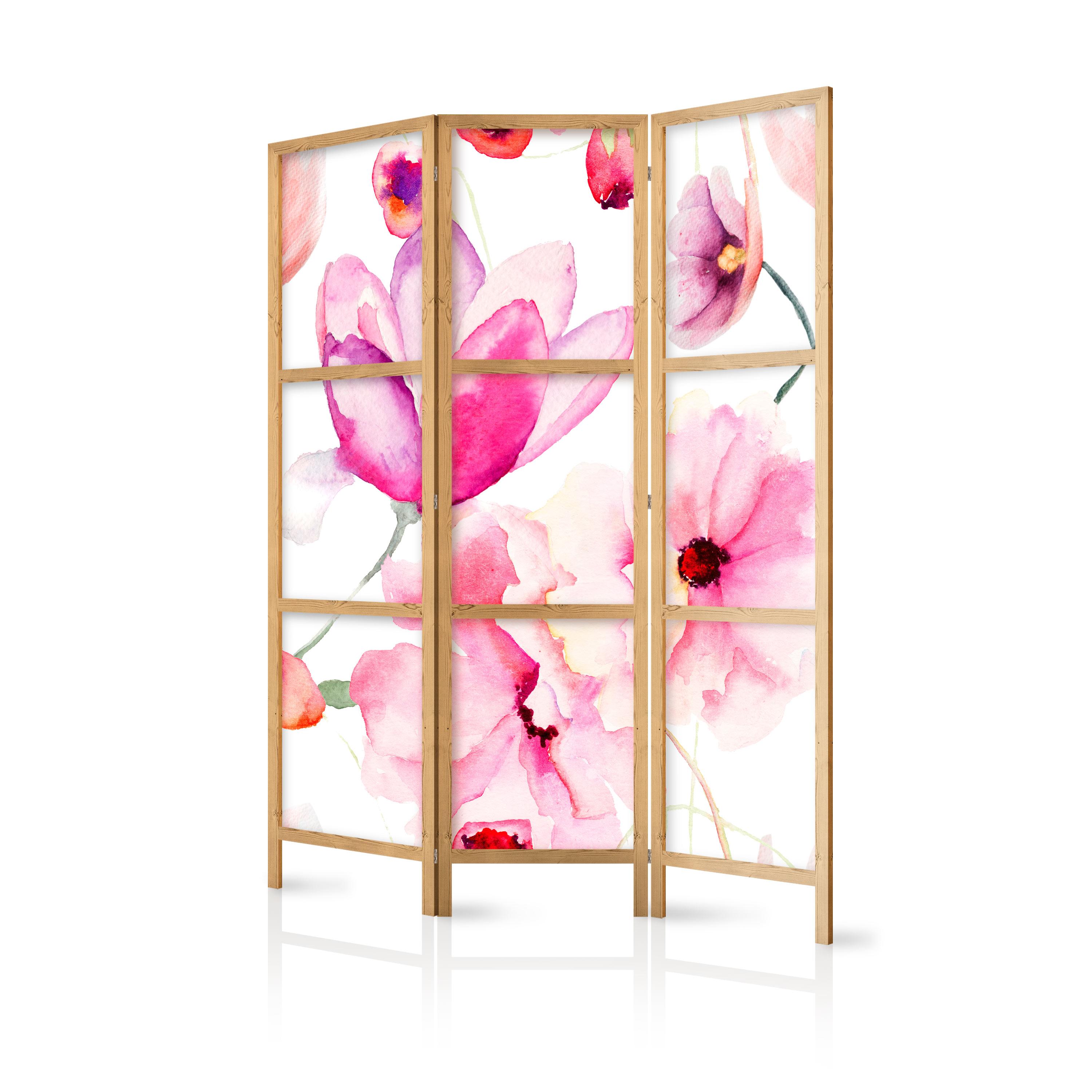 Japansk skærmvæg - Floral Bliss I 135 x 161 cm