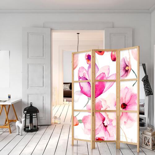 Japansk skærmvæg - Floral Bliss I 135 x 161 cm