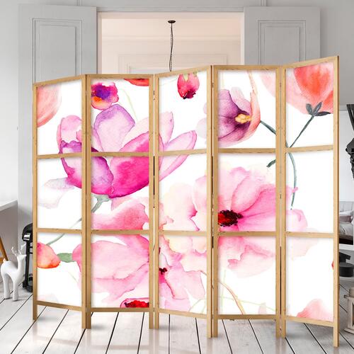 Japansk skærmvæg - Floral Bliss II 225 x 161 cm