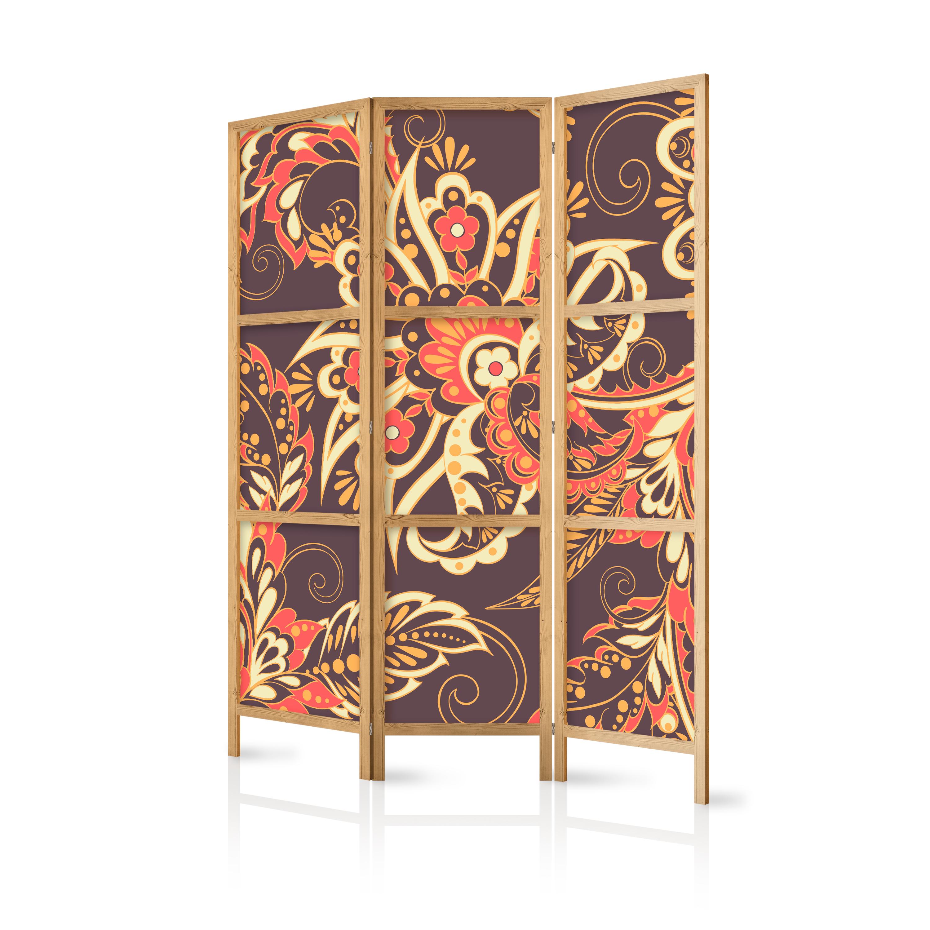 Japansk skærmvæg - Ethnic Pattern 135 x 161 cm