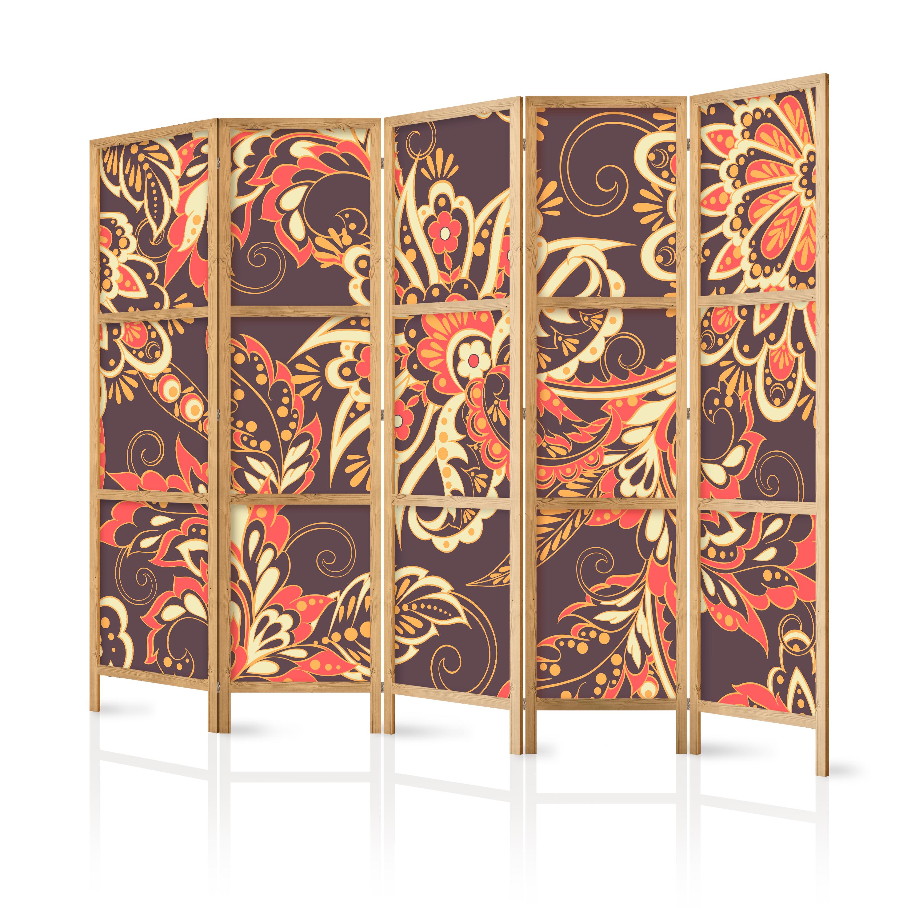 Japansk skærmvæg - Ethnic Pattern II 225 x 161 cm