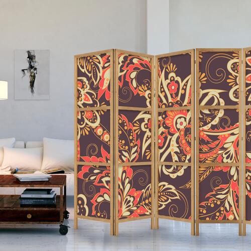 Japansk skærmvæg - Ethnic Pattern II 225 x 161 cm