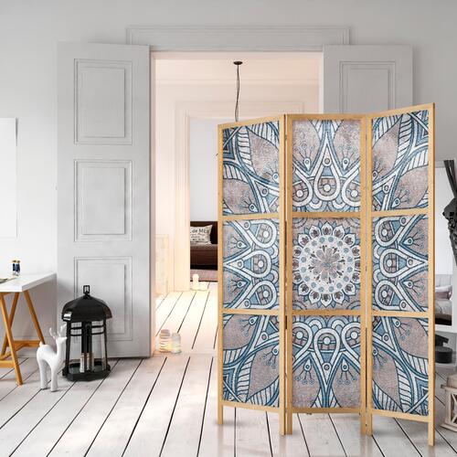 Japansk skærmvæg - Grey Mandala I 135 x 161 cm