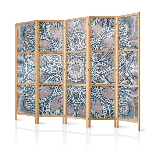 Japansk skærmvæg - Grey Mandala II 225 x 161 cm