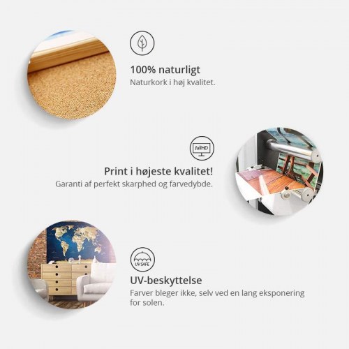 Billede på kork - World in Colors