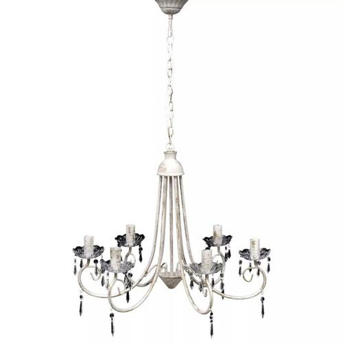 Elegant Vedhæng Crystal Lysekrone med 6 Pærestikdåser
