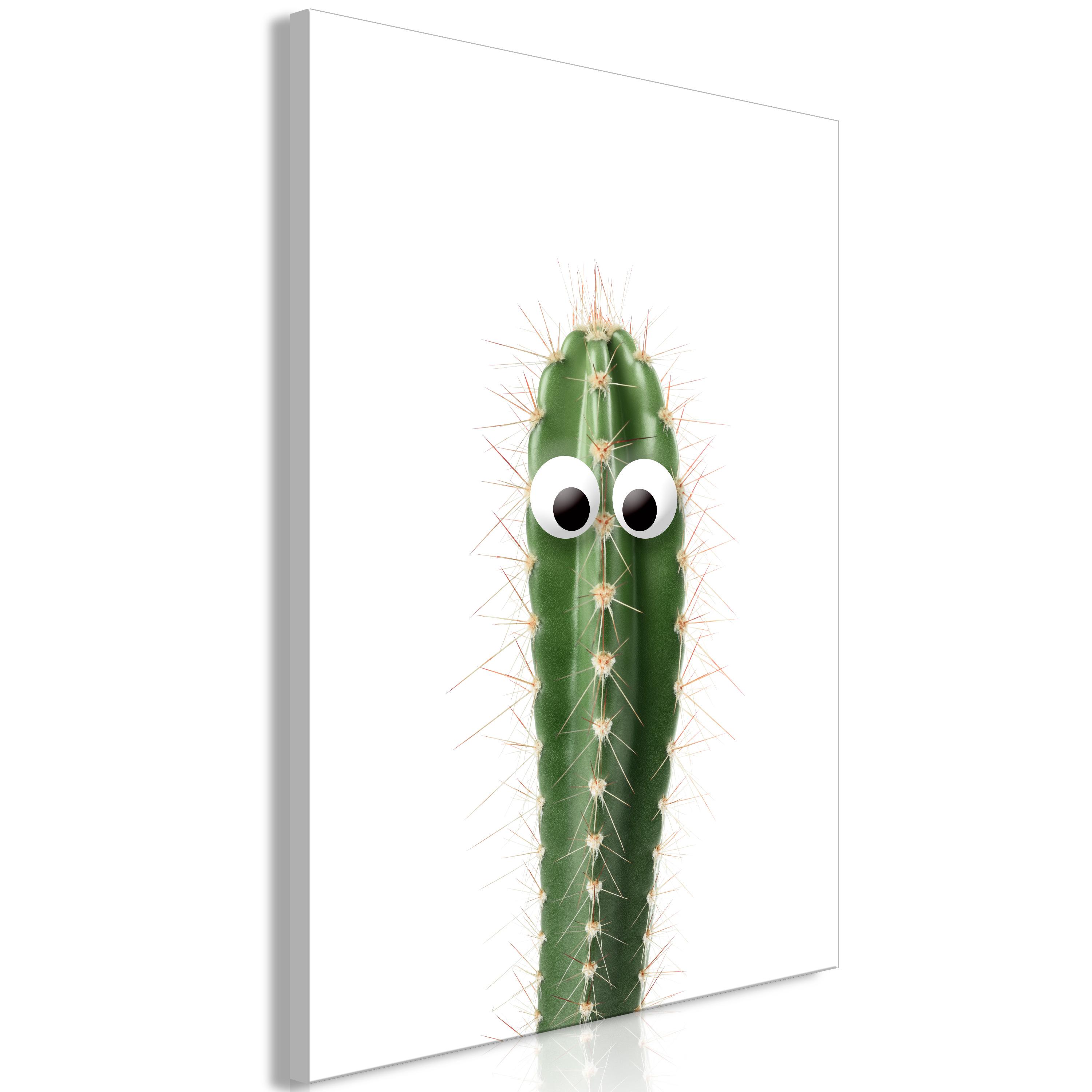 Billede - Live Cactus (1 Part) Vertical - 40 x 60 cm - På italiensk lærred