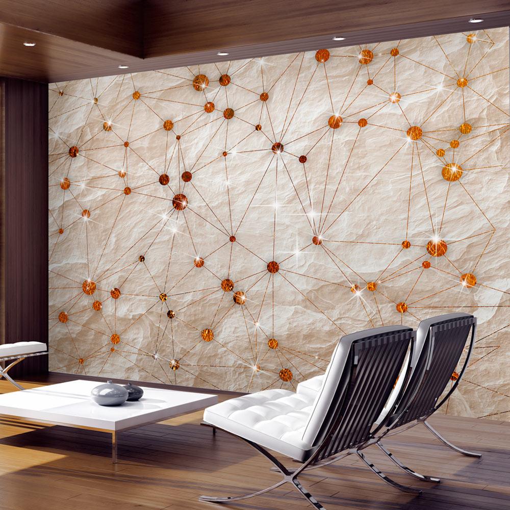 Fototapet - Stone and Gold - 400 x 280 cm - Standard