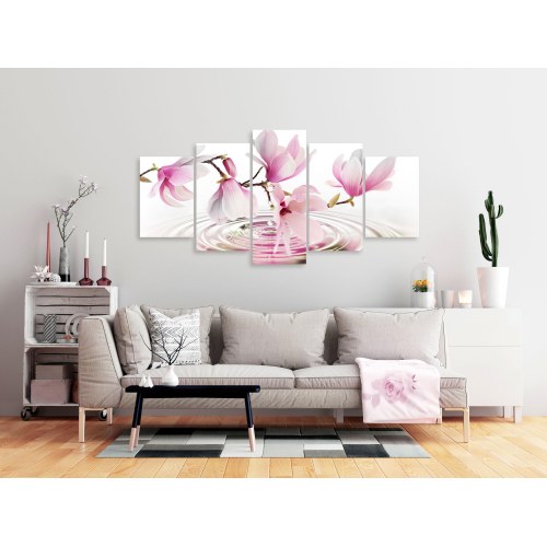 Billede - Magnolias over Water (5 dele) Wide Pink