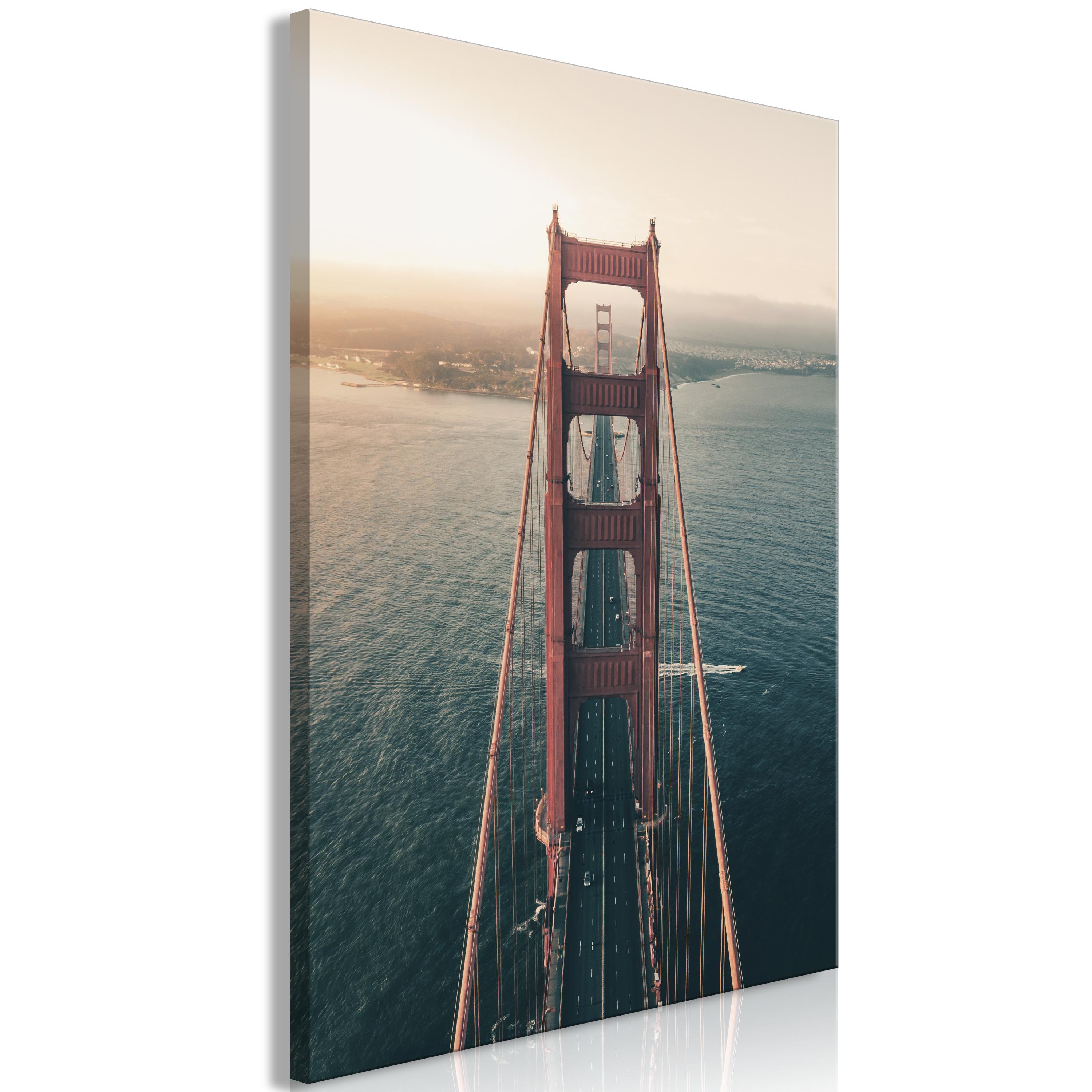 Billede - Golden Gate Bridge (1 Part) Vertical - 40 x 60 cm - Standard