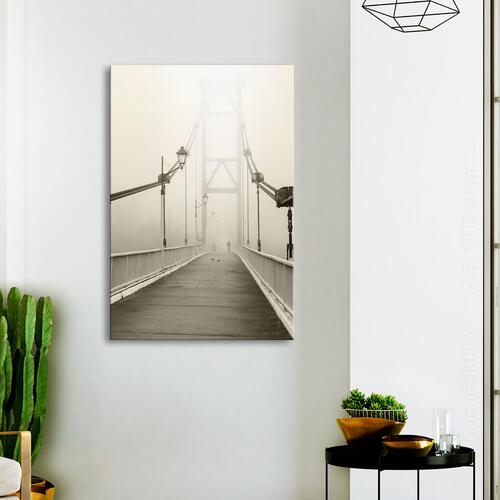 Billede - Bridge in the Fog (1 Part) Vertical