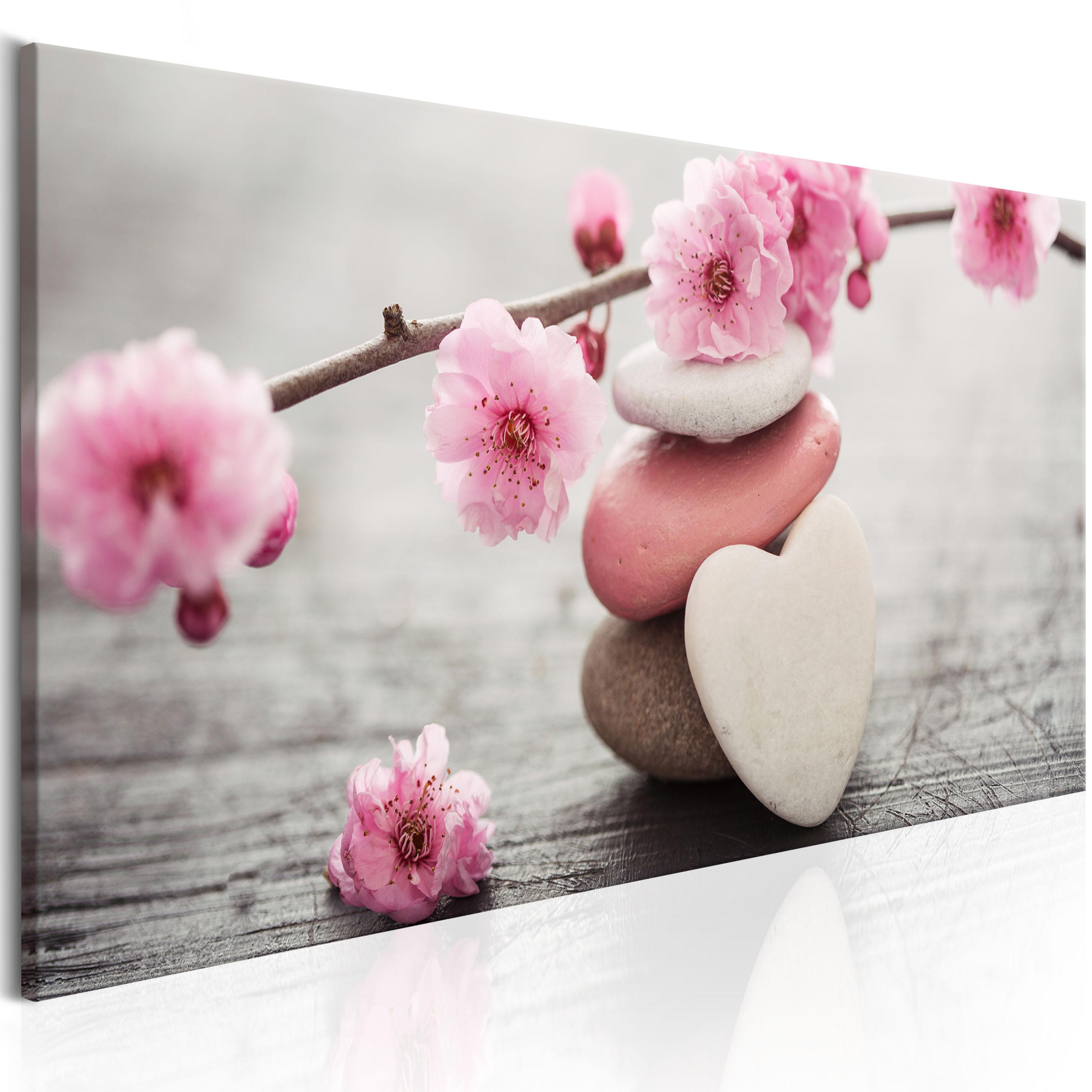 Billede - Zen: Cherry Blossoms - 120 x 40 cm - På italiensk lærred