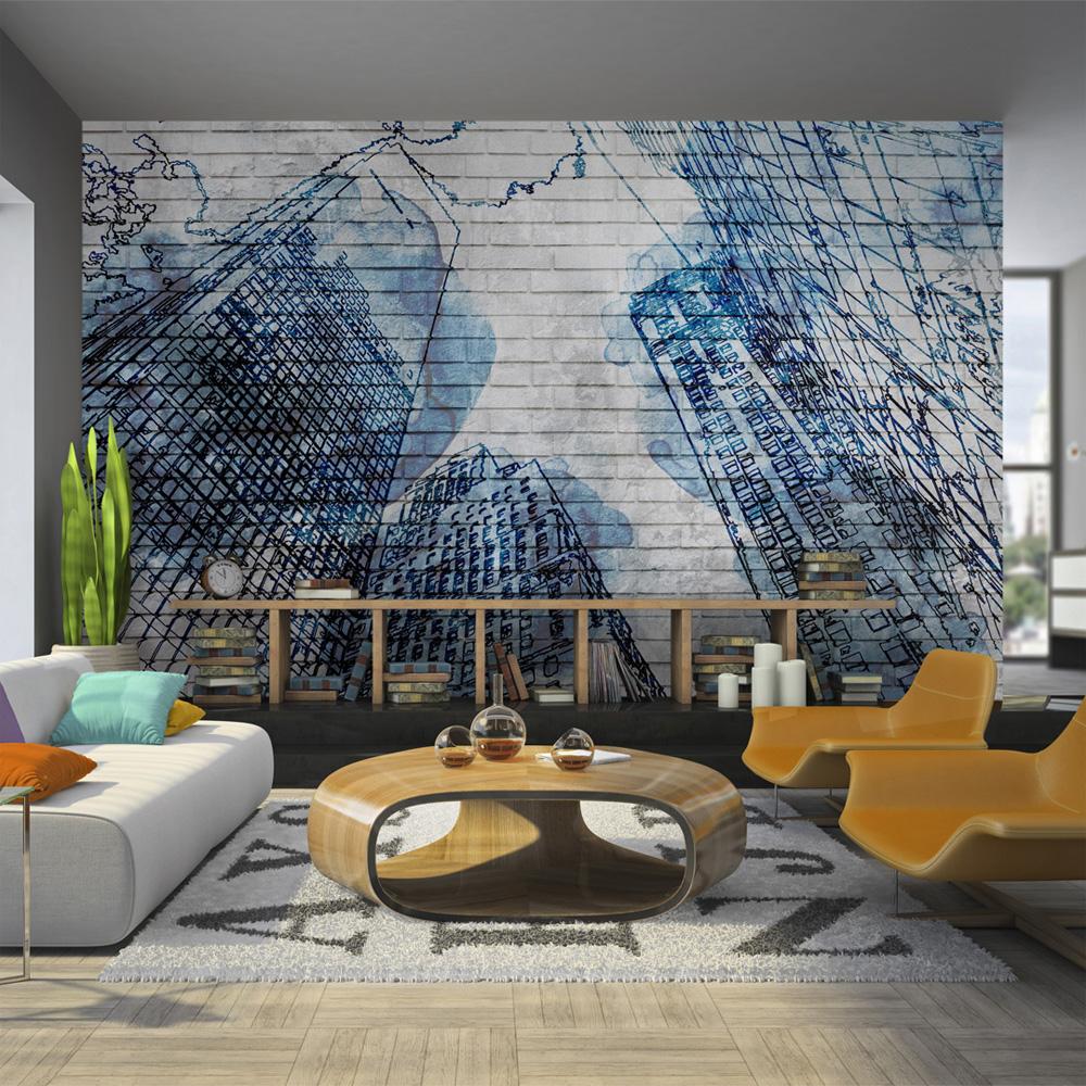 Fototapet - Inky New York - 350 x 245 cm - Standard