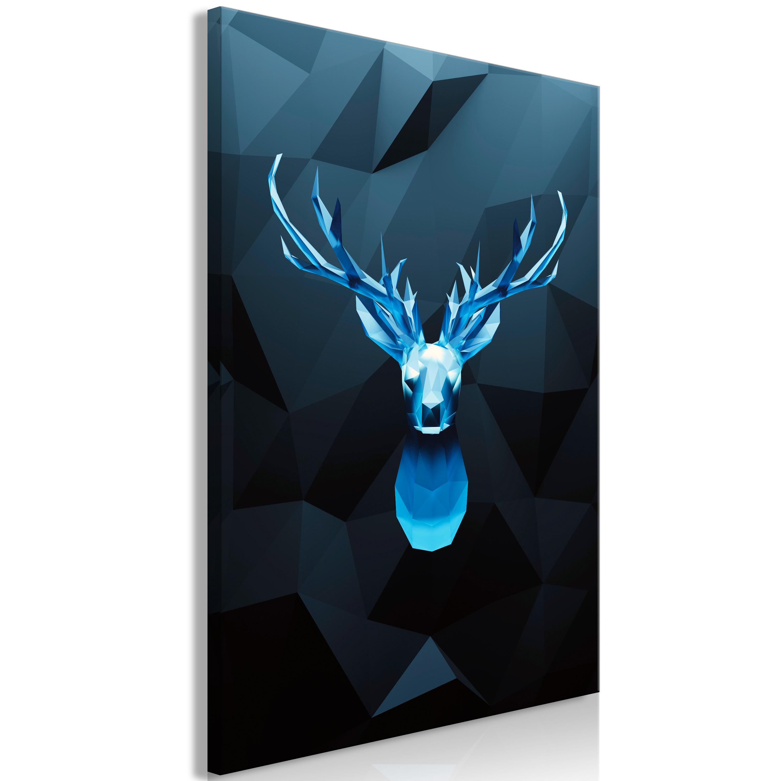 Billede - Ice Deer (1 Part) Vertical - 40 x 60 cm - På italiensk lærred