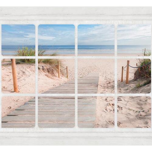 Fototapet - Window & beach