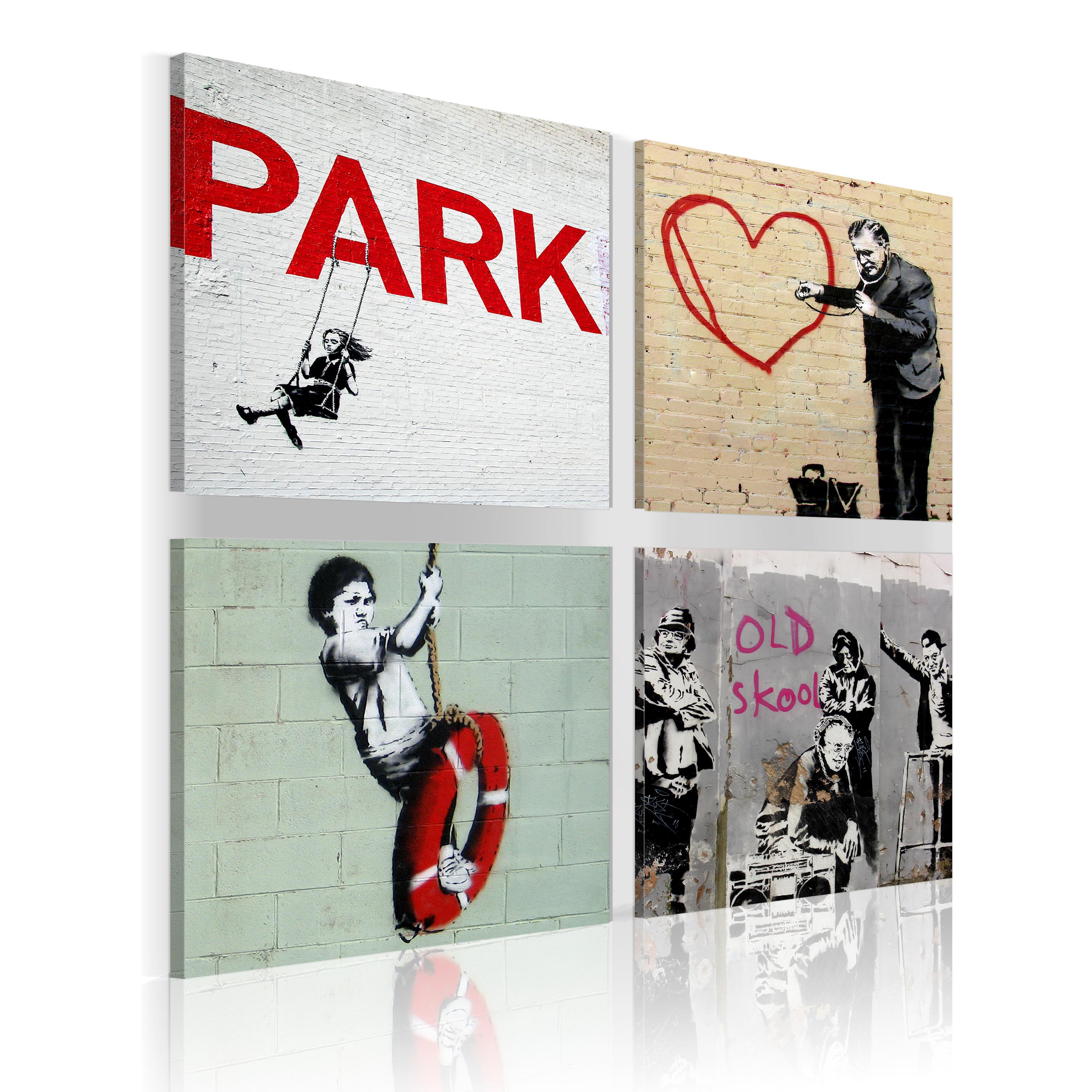 Billede - Banksy - urban inspiration - 40 x 40 cm - Standard