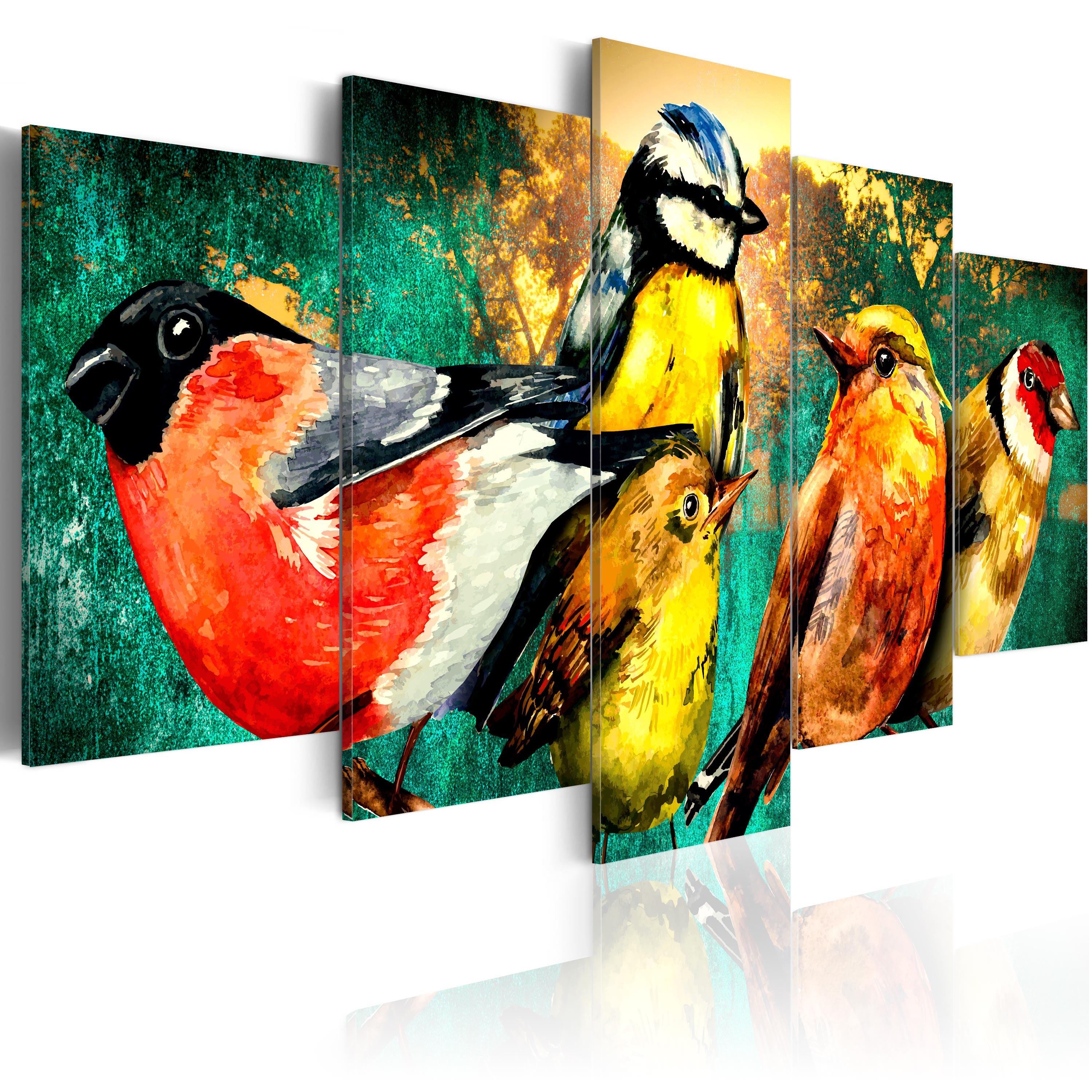 Billede - Birds Meeting - 100 x 50 cm - Standard