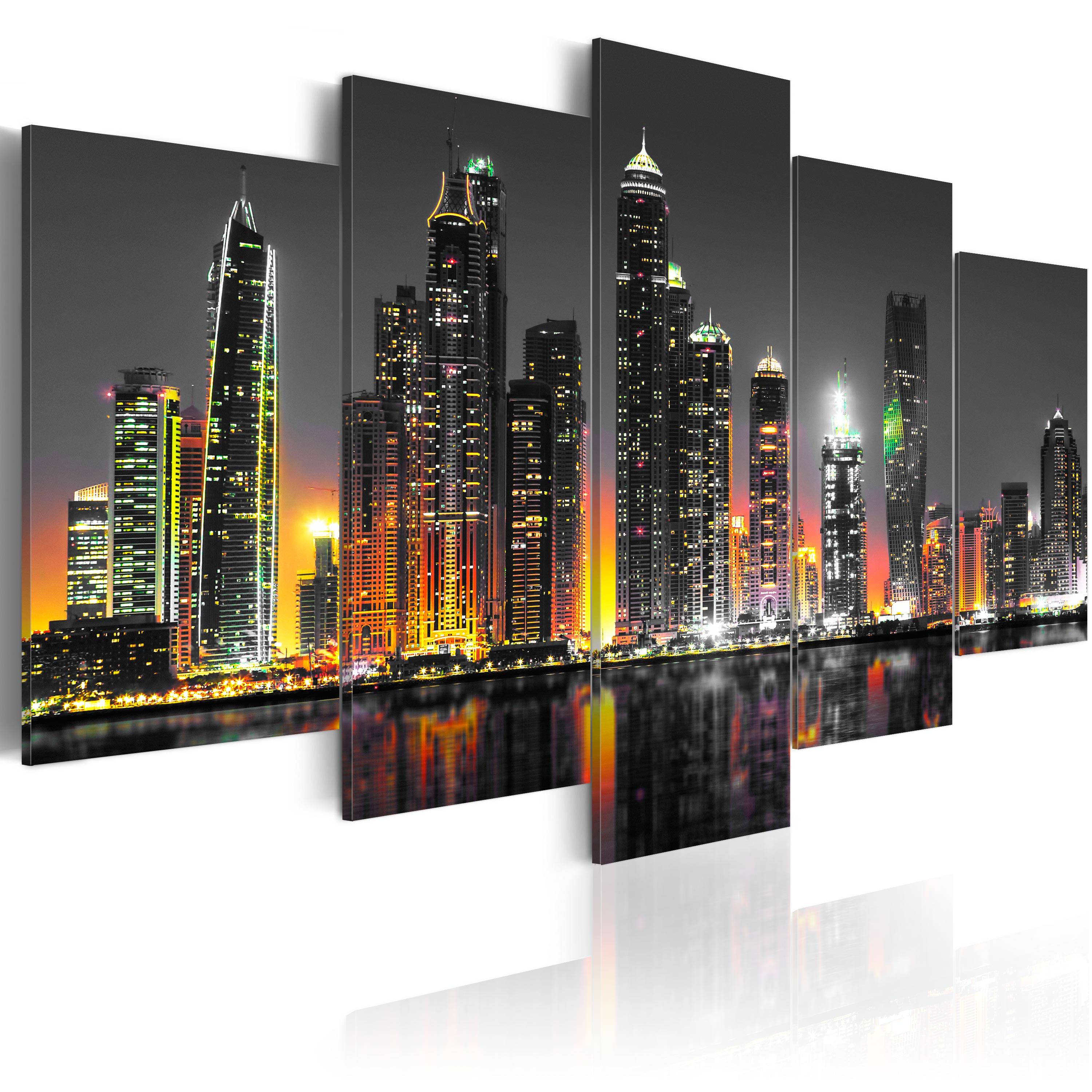Billede - Desertic City - 200 x 100 cm - På italiensk lærred