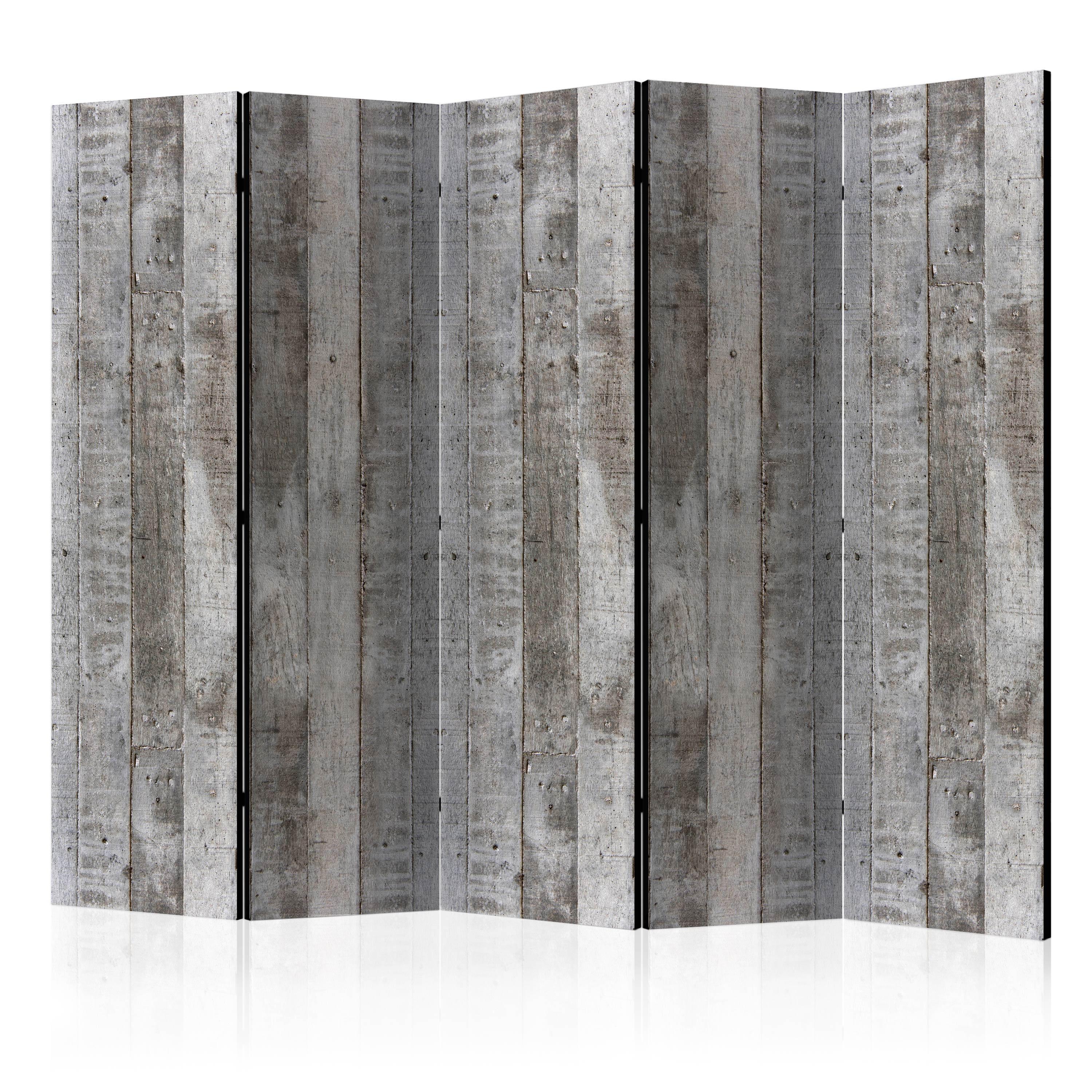 Skærmvæg - Concrete Timber II - 225 x 172 cm - Dobbeltsiddet