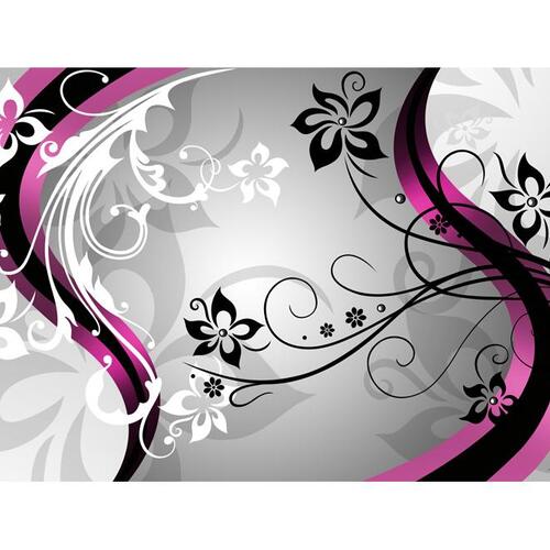 Fototapet - Art-flowers (pink)
