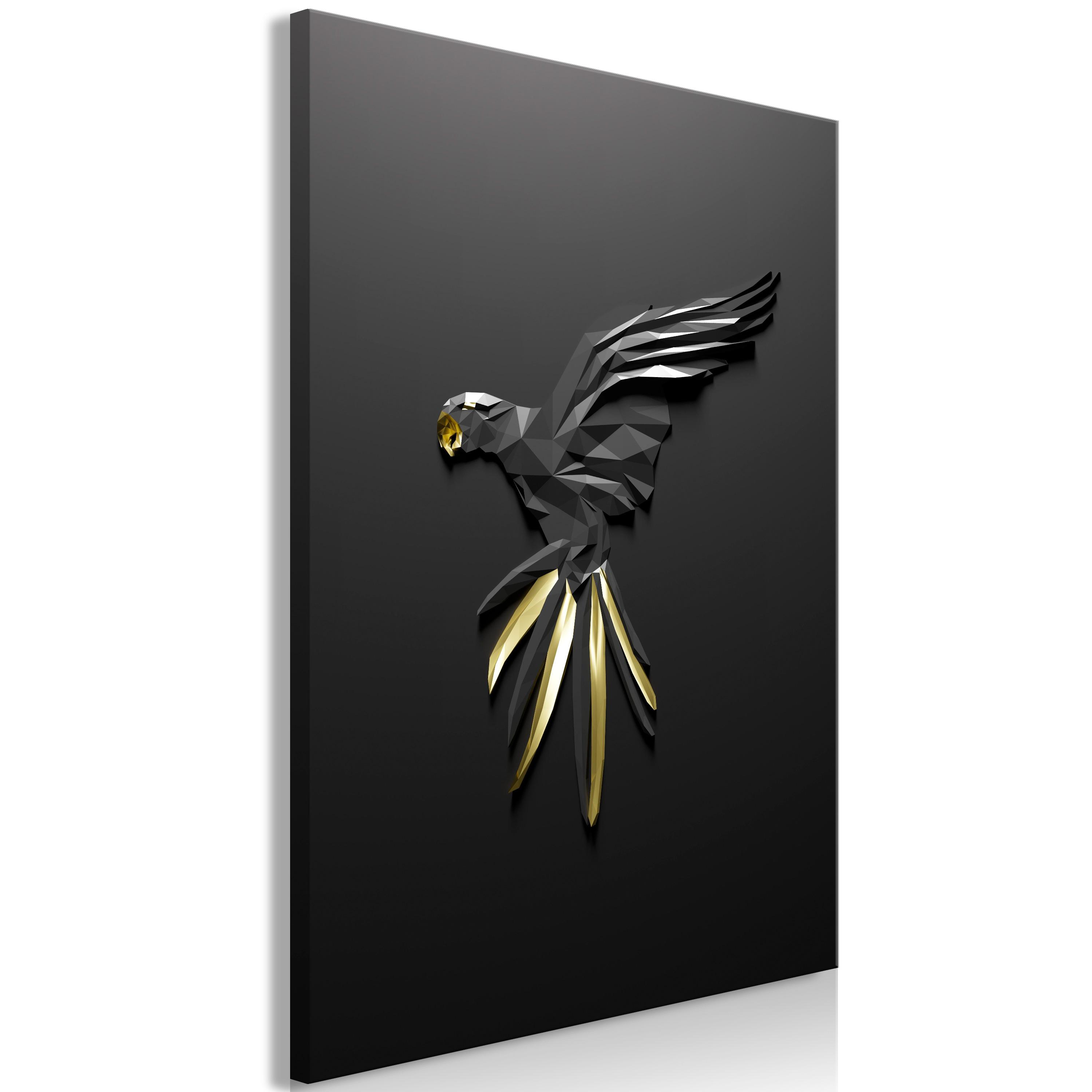Billede - Black Parrot (1 Part) Vertical - 40 x 60 cm - Standard