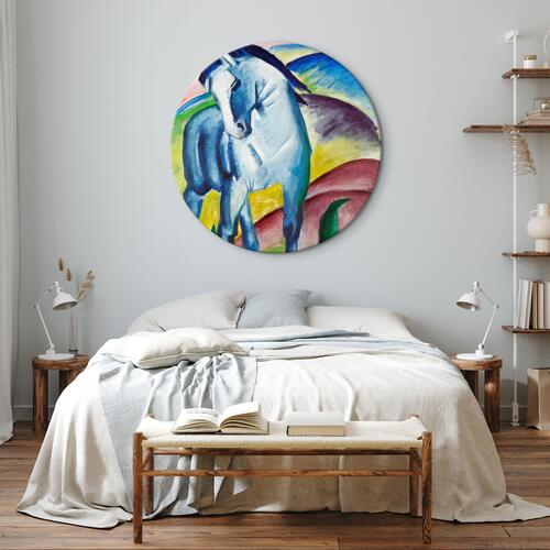 Rundt lærredsprint - Blue Horse (Franz Marc)