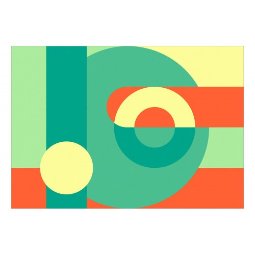 Fototapet - Geometric Wreath (Green)