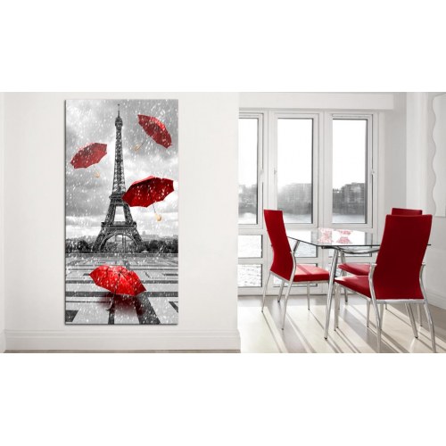 Billede - Paris: Red Umbrellas