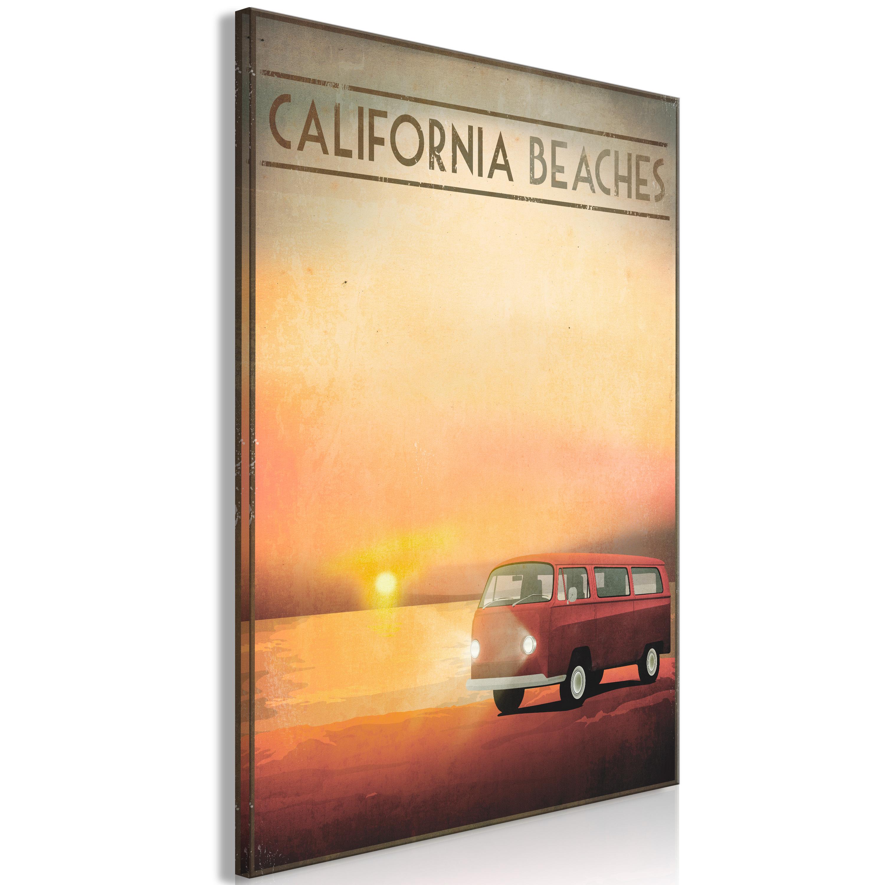 Billede - California Beaches (1 Part) Vertical - 40 x 60 cm - Standard