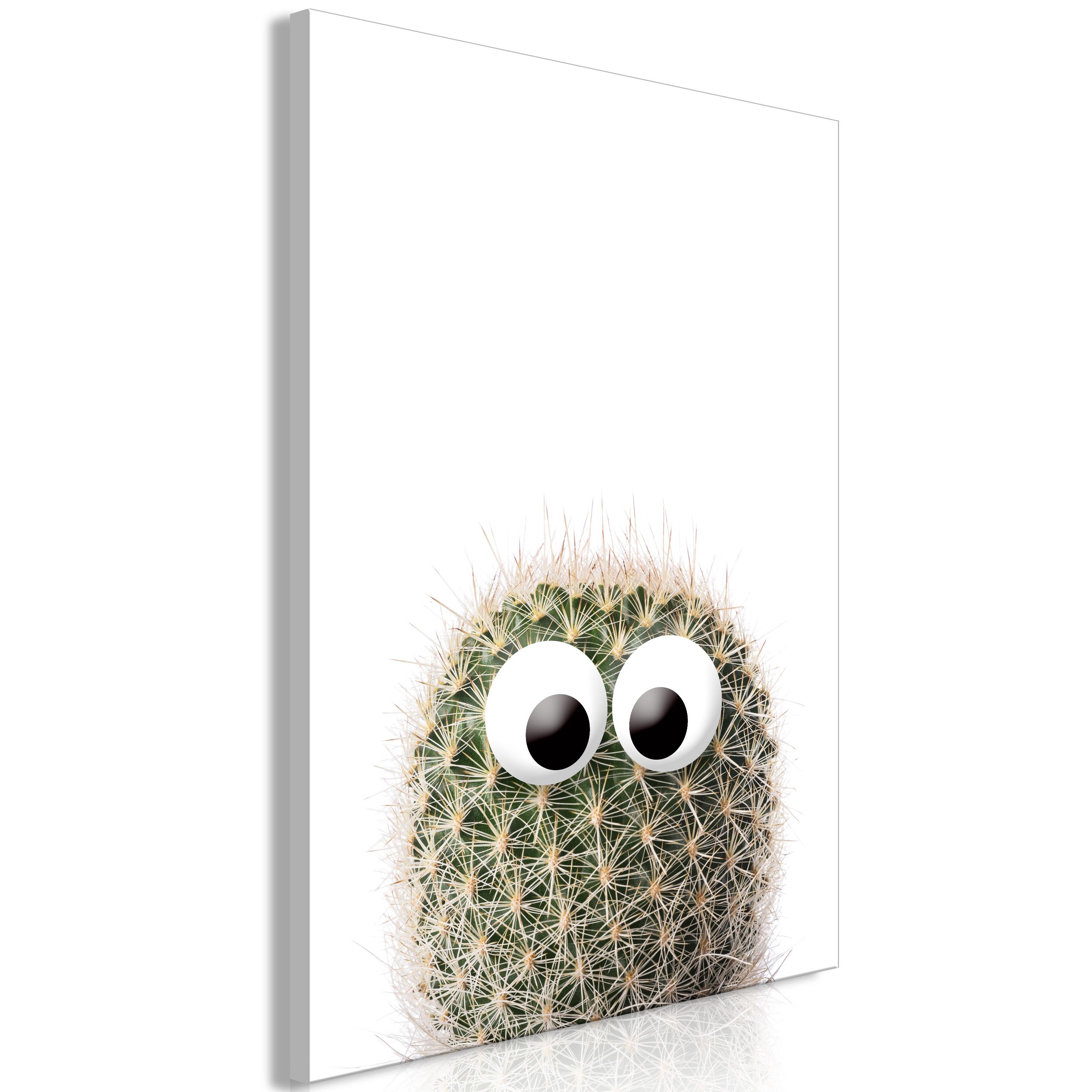Billede - Cactus With Eyes (1 Part) Vertical - 40 x 60 cm - Standard