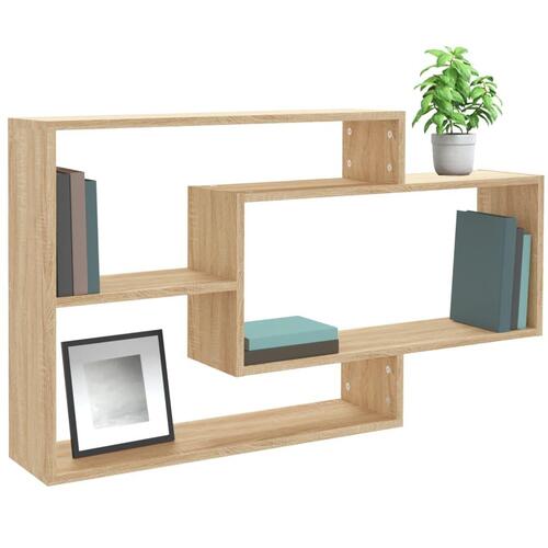 Væghylder 104x20x58,5 cm spånplade sonoma-eg