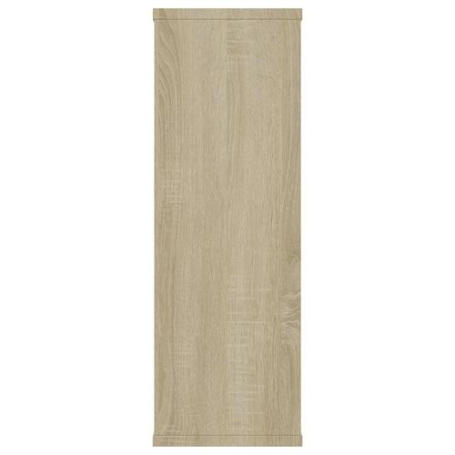 Væghylder 104x20x58,5 cm spånplade hvid og sonoma-eg