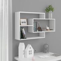 Væghylder 104x20x58,5 cm spånplade hvid højglans