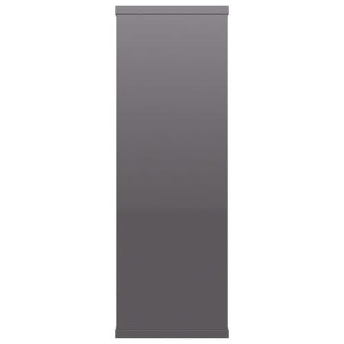 Væghylder 104x20x58,5 cm spånplade grå højglans