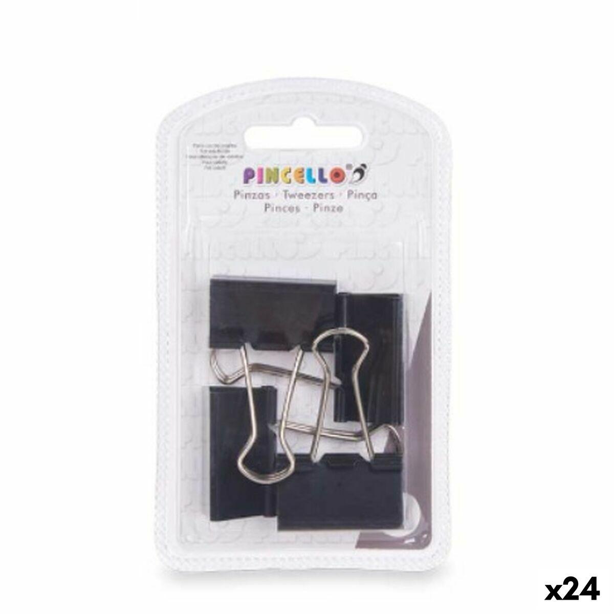 Klemmer Clip Stor Sort Metal (24 enheder)