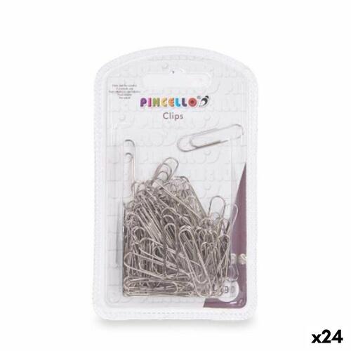 Clip Sølvfarvet Medium Metal (24 enheder)