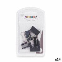 Klemmer Clip Medium Sort Metal (24 enheder)